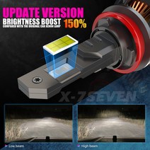 경주 X7SEVEN XKronos LED 헤드라이트 전구 램프 6500K 쿨 조명 H4 9005 HB3 9012 160W, 05 9005 HB3