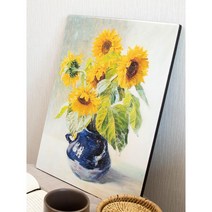 재물들어오는 모델하우스 해바라기 그림 데코액자, 상품선택, 해바라기 화병(블루) 대