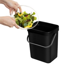 생활공식 걸이형 음식물 쓰레기통 3L 블랙