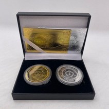 비트코인 이더리움 라이트코인 대시 리플 모네로 EOS 바이넌스 베체인 NANO TRZ Ada Cardano 기념 BTC 크립토 코인 2 in 1 박스, 세트42