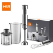 전문가 업소용 강력 핸드 블렌더 믹서기 1000W 4in1 스테인리스 700ml 500ml, Silver Gray_도착지 한국 | 4 1 | 영국