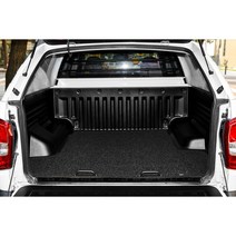 이든카 쌍용 픽업트럭 렉스턴 스포츠 적재함 슬라이딩 코일 매트 트렁크매트, 블랙