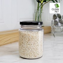 크린페트 밀폐용기 350ml 다용도 원형 식품용기, 금속캡 골드