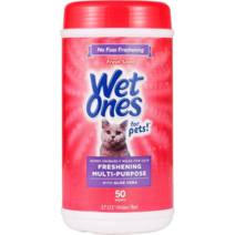 WetOnes 강아지물티슈 알로에베라 다용도 반려동물 습식 제품, 고양이 물티슈 30개