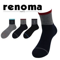 레노마 남성 캐주얼 중목 양말 RM3303 5족