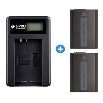 무료 NP-FW50 LCD 호환 충전기+배터리 2개 A7 II A7S2