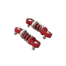 rc카 호환 쇼바 쇽업 diy 수리 부품 부속 모기 자동차 128 mini-q9 mini-q8 rc 자동차 용 금속 업그레이드 수정 외부 스프링 충격 흡수 장치, 빨간색