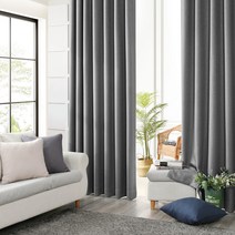 [시우데코] 비앙카 암막커튼2p+커튼끈2p 국내생산 (아일렛형)