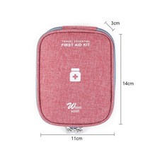 재난대비비상용품준비 일본재난가방 미니 휴대용 의학 저장 가방 여행 응급 처치 키트 주최자 캠핑 야외 생, 02 빨간