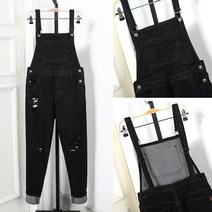 오르난 여성 빅사이즈 멜빵바지 오버핏 루즈핏 데님 점프수트 ji854