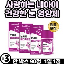 씹어먹는 루테인 키즈 유아 초등학생 눈 보호 영양제 항산화 작용 세포보호 정상 면역 결명자 블루베리 오미자 당근 추출물 맑은눈 비타민C 아연 블루베리맛 온가족 아이 철분흡수