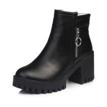 부티 2021겨울 워커힐 스타일리쉬 유럽미국 잉글랜드 캐주얼높은굽 통굽 색클래식한 앵글부츠 도매