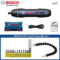 Bosch Go2 무선 전기 스크루 드라이버 세트 3.6V 충전식 자동 드릴 Go 전동 공구, CHINA, Bosch go 2 Set7