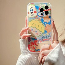 아이폰 핸드폰 케이스 캐릭터 귀엽다 낙서 패턴 창의 폰케이스 실리카겔 소프트 케이스 낙하 방지 및 긁힘 방지