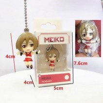 하츠네 미쿠 액션 피규어 키링 키체인 열쇠고리 4cm 집들이 파티 생일 선물 애니메이션 슈퍼 유니크 백팩용, E