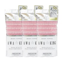 고급 일본 각질제거 샤워타올 등밀이 때타올, 3개, A 미디움핑크