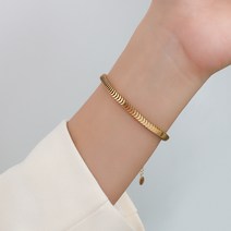 도금 오버웨어 액세서리 세트 티타늄 스틸 도금 18k 체인 목걸이 팔찌 세트