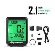 INBIKE-방수 자전거 컴퓨터 사이클링 주행 거리계 스톱워치 속도계 무선 및 유선 MTB 시계 LED 디지털 수율, 07. Green Light-Wireless, CN