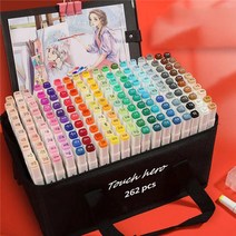 터치 트윈 디자인 마카펜 262색 세트(Set)8 208332139397, 블랙 펜대