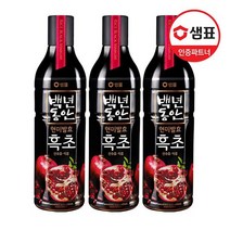 [샘표] 백년동안 흑초 산수유석류 900ml x3, 없음, 상세설명 참조