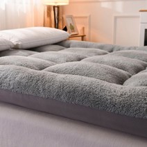 두꺼운 양털 토퍼 자가 발열 요 토퍼 바닥 이불, 두꺼운양털토퍼그레이