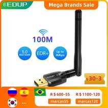 라우터 모뎀 네트워크카드 EDUP 100M 장거리 USB 블루투스 5.0 어댑터 PC 및 데스크탑 노트북을위한 높은 이득 블루투스 동글 EDR 무선 수신기 전송, [02] USB BT52