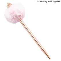발렌타인데이 골드 웨딩 파티 방명록 서명 펜 사랑 홀더 용품, Ball Pink Pen
