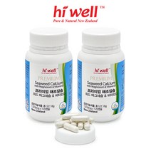 [하이웰] 해조칼슘 마그네슘 비타민D 120캡슐 2통, 단품, 단품