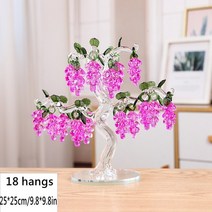키네틱아트 스윙잉스틱 텐세그리티 18 12 8 6 포도와 크리스탈 포도 나무 Fengsh, 03 8 hangs, 06 분홍색