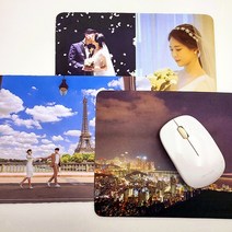 극세사 포토 굿즈 웨딩 커플 가족 사진 노트북 마우스 패드 소량 제작, 9분할, 1개
