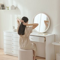 [3만원 즉시할인][스칸디아]엠마 디자인 서랍장&화장대 세트(E0등급), 월넛, 03. 5단+6단 서랍장
