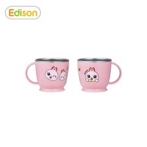 에디슨 프렌즈 논슬립 스텐 한손컵, EF6544 토끼 래니