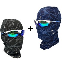 패리온 1+1 고급형 쿨바라클라바 자전거바라클라바, 블랙+네이비