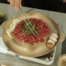 명성유기 방짜유기 불고기판 캠핑 불판, 1p, 31.5cm
