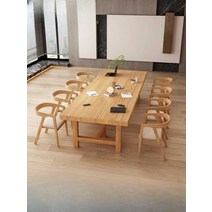 원목테이블 대형 거실 회의 테이블, 180x80x75 판두께 5CM