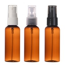 [3만무배] 스프레이용기 50ml 60ml 75ml 80ml 100ml, 흰색캡, 50ml(원형) 갈색용기