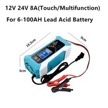 자동차 밧데리 충전기 Heltec12v 24v 납산 agm 젤 2a 6a 8a led, 12v 24v 8a EU 플러그