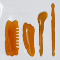 괄사 마사저 종아리 휴대용 갈사 괄사기 얼굴 경락 기구 마사지 크림 처진 볼살 리프팅 4P세트, 마사지크림오이