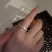 H오픈 레이어드 투링 반지