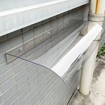 비가림막 타프 테라스 지붕재 렉산 테크 지붕 커피숍, 400x1200 투명(파사드 설치)