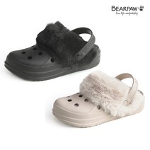 베어파우 여성 클로그 슬리퍼 2종택1 CONNIE K884001 030OD-W 따뜻한 겨울 털 탈부착 여성 겨울 슬리퍼
