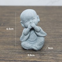 불교용품 작은 불교 승려 티베트 불교 인형 부처님 돌 동상 정원 자동차 장식 명상 홈 수족관 장식, 14 14