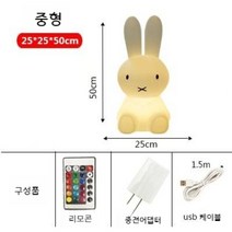 침실무드등 미피무드등 미피무드등대형 아이방수면등 별조명, 50cm+리모컨+usb+어댑터