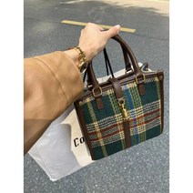 빈티지 복고 체크무늬 숄더백 수입 보세 가벼운 미니 데일리 캐주얼 멀티 귀여운 겨울 가방