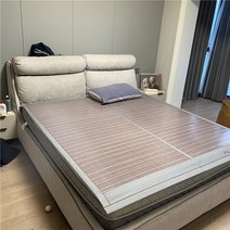 접의식침대 대나무 매트 쿨 매트리스 여름 듀얼 사용 학생 기숙사 싱글 더블 아이스 실크 접이식 밀짚, [01] Bamboo mat