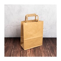 크라프트플렛쇼핑백 소 벌크형 180x90x230mm (20매입)