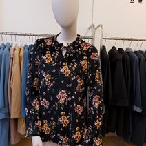 프로그램 NC해운대점 88 파격할인 꽃무늬 벨벳 스웨이드 블라우스P184B038-2