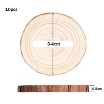 나무판 원목 재단 판재 얇은 합판 목자재 소나무 원형 미완성 조각 껍질 DIY 공예 웨딩 파티 페인팅, 01 3-4cm 10pcs