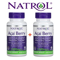 (1+1) 나트롤 아사이베리 추출물 500mg 슈퍼과일 Acai Berry 75 베지캡슐 2팩