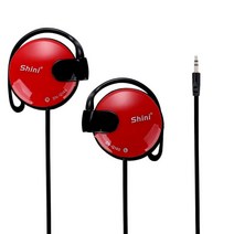샤오미 삼성 PC MP3/4 용 마이크 포함 유선 이어 후크 스테레오 음악 스포츠 러닝 게임 3.5mm, 01 빨간, 01 빨간